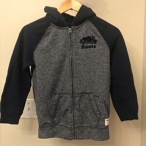 Roots Kids Navy and Gray Hoodie